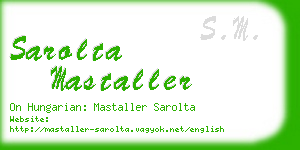sarolta mastaller business card